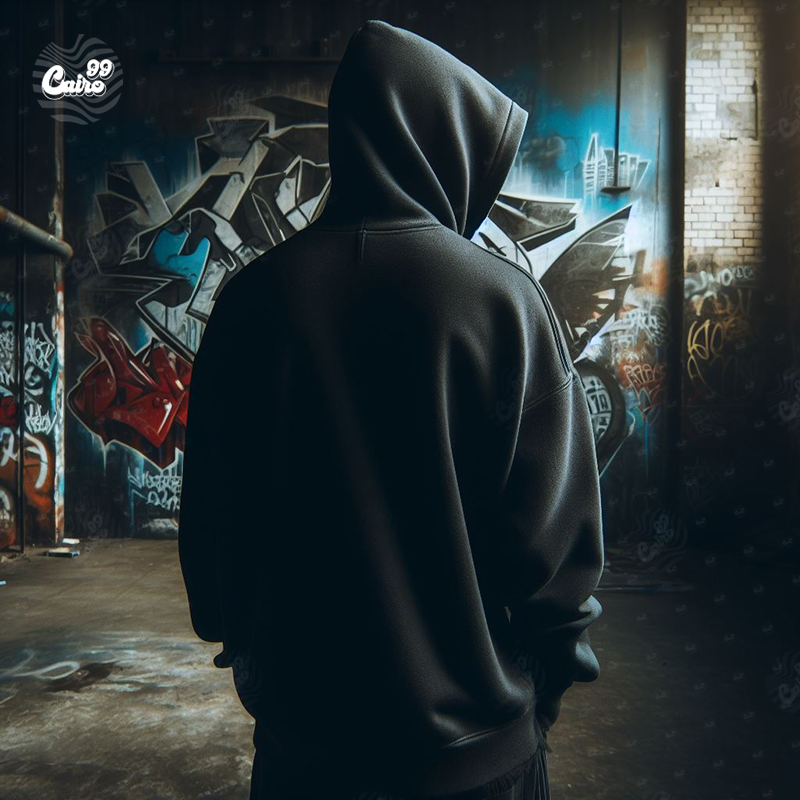 Chicago Bullsهودي اوفر سايز قطن بكابيشو باللون الاسود للرجال والنساء