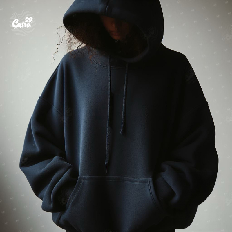 Walk Through the Fire هودي اوفر سايز قطن بكابيشو باللون الرمادي للرجال والنساء