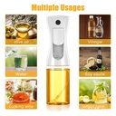 بخاخ زجاج 200 ملي لتوزيع الزيت والخل لعمل أكل صحي