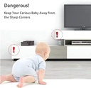 مجموعة حامي زوايا سليكون شفاف لحماية الاطفال من الاصابات الحادة 4 قطع