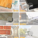 مجموعة حامي زوايا سليكون شفاف لحماية الاطفال من الاصابات الحادة 4 قطع