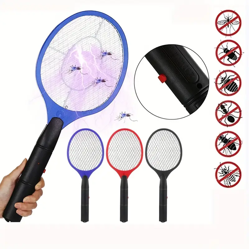 مضرب ناموس صاعق بكشاف ويعمل بالشحن