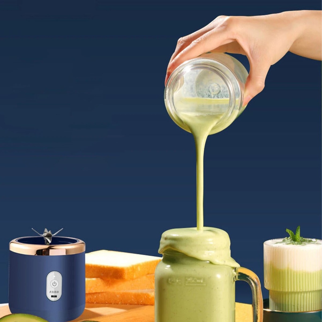 خلاط و مج فواكه وخضروات محمول يو اس بي 520 ملي لعمل العصائر والمشروبات الصحية