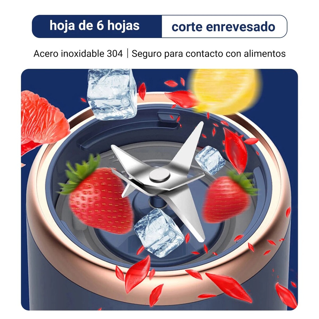 خلاط و مج فواكه وخضروات محمول يو اس بي 520 ملي لعمل العصائر والمشروبات الصحية