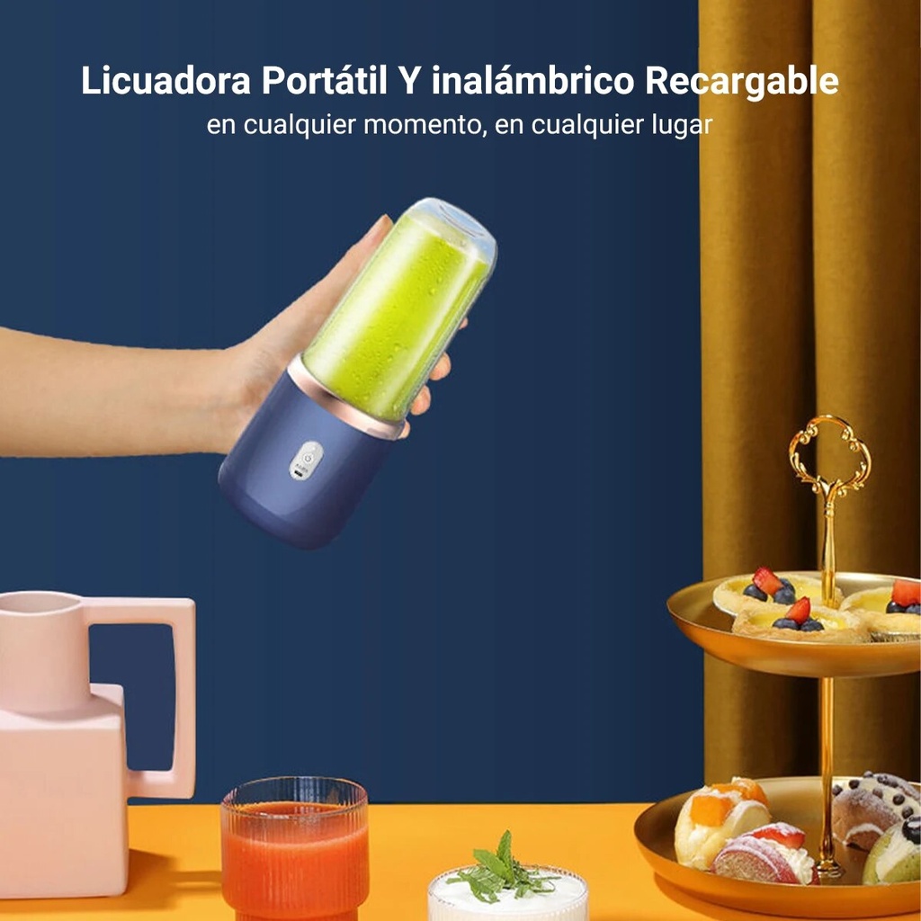 خلاط و مج فواكه وخضروات محمول يو اس بي 520 ملي لعمل العصائر والمشروبات الصحية