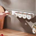 طقم توابل مغناطيسي 6 قطع بلاستيك بحامل وغطاء