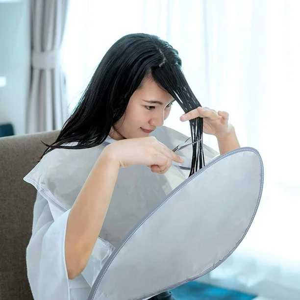 مريلة الحلاقة وتربروف للحفاظ على نظافة الحمام من الشعر قابلة للطي واعادةالاستخدام