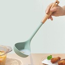 مغرفة سيليكون للشوربة و الخضار وغرف الاكل وتقديمه بفتحه لسهوله تعليقها