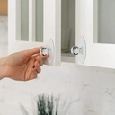 هوك مقبض شفاف دبل فيس بديل للمسامير لتعليق الملابس وادوات الحمام والمطبخ