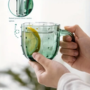 مجموعة اكواب زجاجية علي شكل صبار بيد 4 قطع لشرب و تقديم العصائر و المشروبات الساخنة