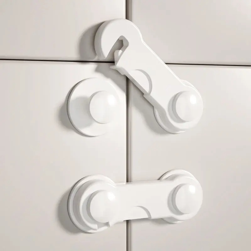 قفل أمان بلاستيك 2 قطعة لغلق الابواب والدواليب والأدراج لسلامة الاطفال