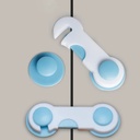 قفل أمان بلاستيك 2 قطعة لغلق الابواب والدواليب والأدراج لسلامة الاطفال