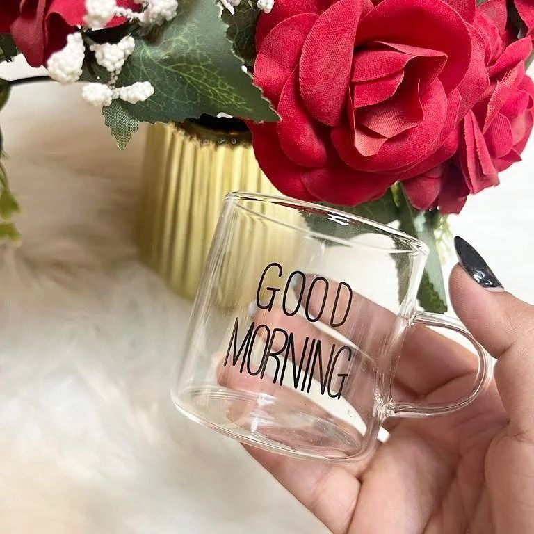 كوب قهوه  جود مورنينج بيركس شفاف 125 ملي لشرب و تقديم القهوة