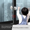 قفل أمان معدني بمفتاح لغلق الادراج والابواب والشبابيك لحماية الأطفال