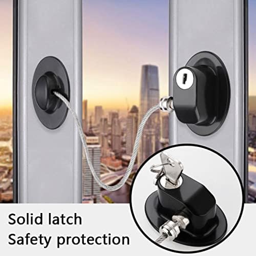 قفل أمان معدني بمفتاح لغلق الادراج والابواب والشبابيك لحماية الأطفال