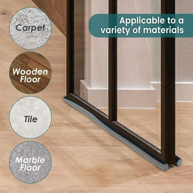 شريط عازل الباب المزدوح اسفنجي لمنع دخول الحشرات والاترابة