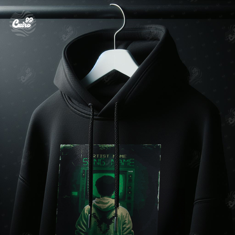 Song Name هودي اوفر سايز قطن باللون الاسود