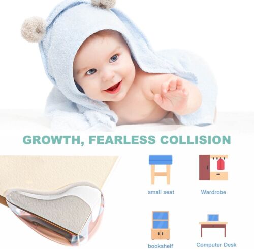 مجموعة حامي زوايا سيليكون بلزق دبل فيس للاثاث لحماية مثالية للاطفال من التصادم 4 قطع