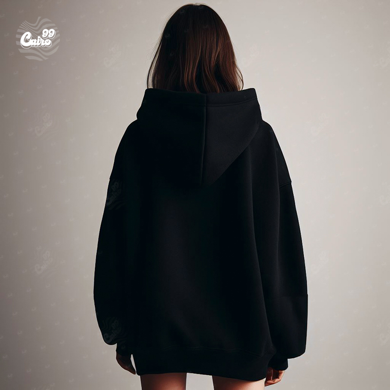 Dollar and a Dream هودي اوفر سايز قطن باللون الاسود