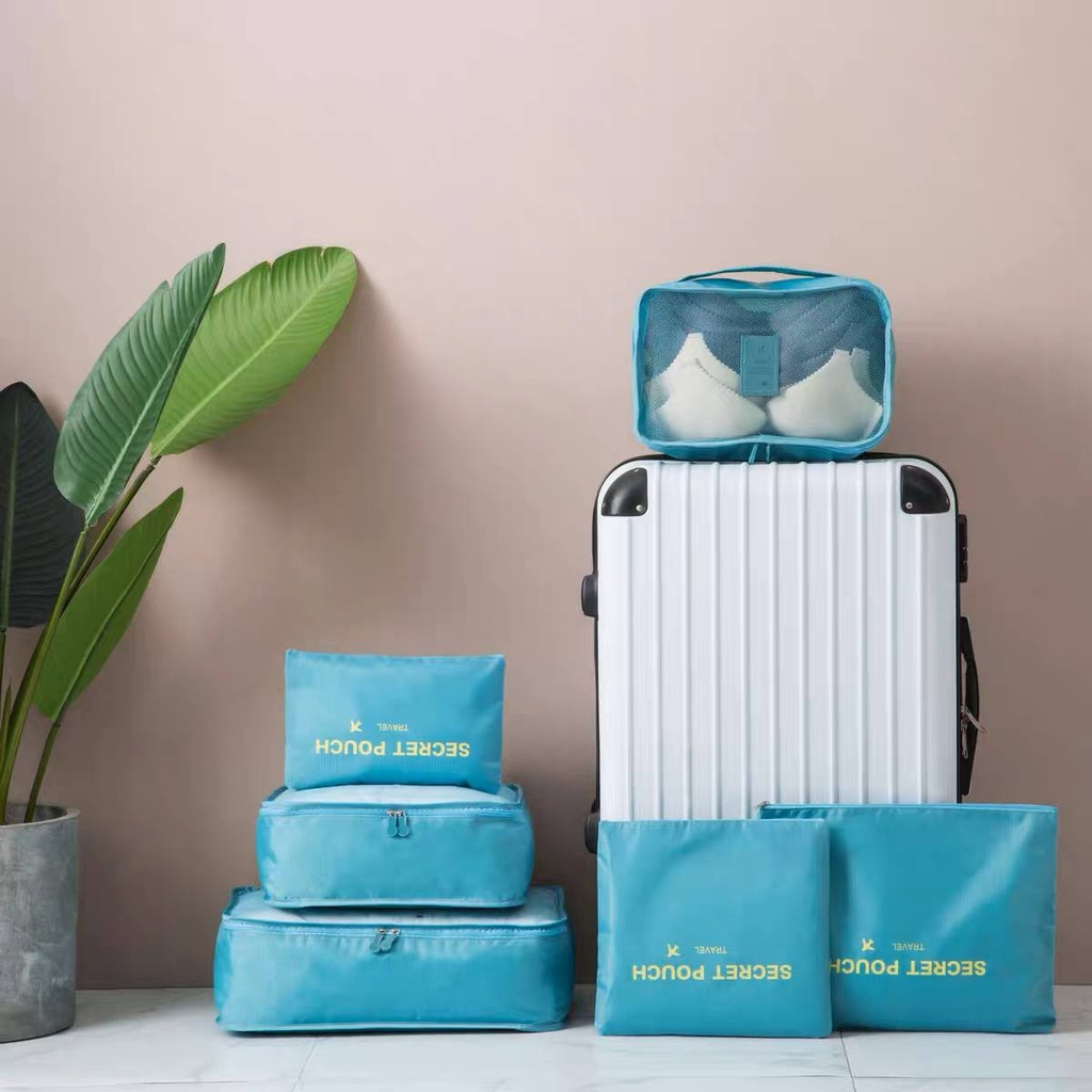 مجموعة منظم حقائب السفر لجعل السفر أكثر راحة 6 قطع