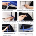 غطاء تنظيف التكييف وشفاط البوتجاز من الزيوت والغبار ووتر بروف مع انبوب للتصريف بتصميم معلق بلون ازرق