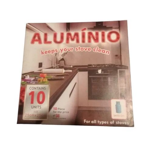 طقم بديل فويل عيون بوتجاز 10 قطع الومنيوم وتربروف مقاوم للأشتعال للحفاظ علي نظافة البوتجاز