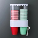 حامل و ديسبنسر اكواب ورقية زوجي يمكن ان يحمل 80 كوب ورقي مع دبل فيس لتعليقه و لزقه علي الحائط بجانب القارورة