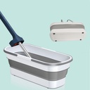 طبق سليكون للغسيل والمسح قابل للطي لسهولة التخزين ب 4 عجلات لسهولة التحريك  12 لتر