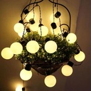 فرع لمبة مدور اكليريك شفاف اضاءة اصفر10 قطع لاجواء رمضانية مميزة