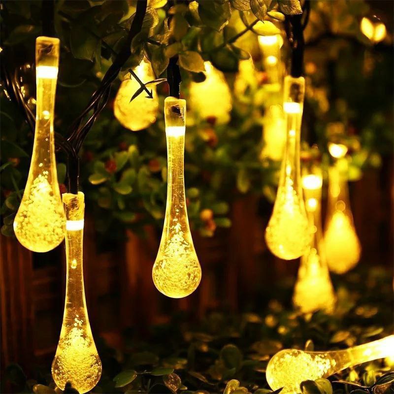 فرع زينة مضئ 14 قطعة شكل لمبة كريستال مسحوبة مميز لأجواء رمضانيه مميزة