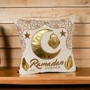 اكياس مخدات كتان مطرزة بكلمه رمضان كريم بسوستة  لتجديد ديكور المنزل في رمضان