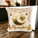 اكياس مخدات كتان مطرزة بكلمه رمضان كريم بسوستة  لتجديد ديكور المنزل في رمضان