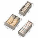 منظم أدراج لتنظيم الملابس الداخلية والجوارب وربطات العنق قماش 3 قطع قابل للطي