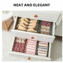 منظم أدراج لتنظيم الملابس الداخلية والجوارب وربطات العنق قماش 3 قطع قابل للطي