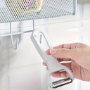 رف معدني لتنظيم وحمل ادوات المطبخ والحمام مزود ب 6 هوك ولزق دابل فيس