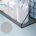 رف معدن لتنظيم أدوات المطبخ والحمام أو قطع الديكور مزود بلزق دبل فيس قوي لسهولة التعليق