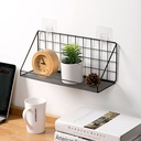 رف معدن لتنظيم أدوات المطبخ والحمام أو قطع الديكور مزود بلزق دبل فيس قوي لسهولة التعليق