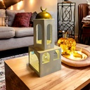 فانوس مرحب يا هلال مضئ علي شكل مسجد من الجبس