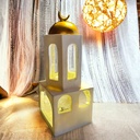 فانوس مرحب يا هلال مضئ علي شكل مسجد من الجبس