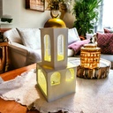 فانوس مرحب يا هلال مضئ علي شكل مسجد من الجبس