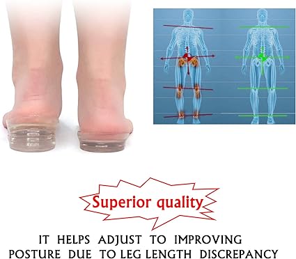 كعب تطويل سيليكون لراحة القدم و التطويل حتى 4 سم لراحه الظهر والعمود الفقري