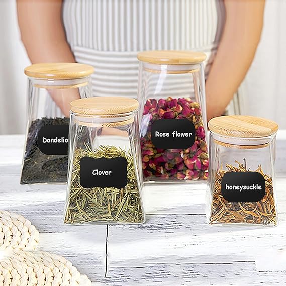 بكرة استيكر كتابة لاصق وتربروف للتحديد و التصنيف للبرطمانات و التوابل و علب التخزين