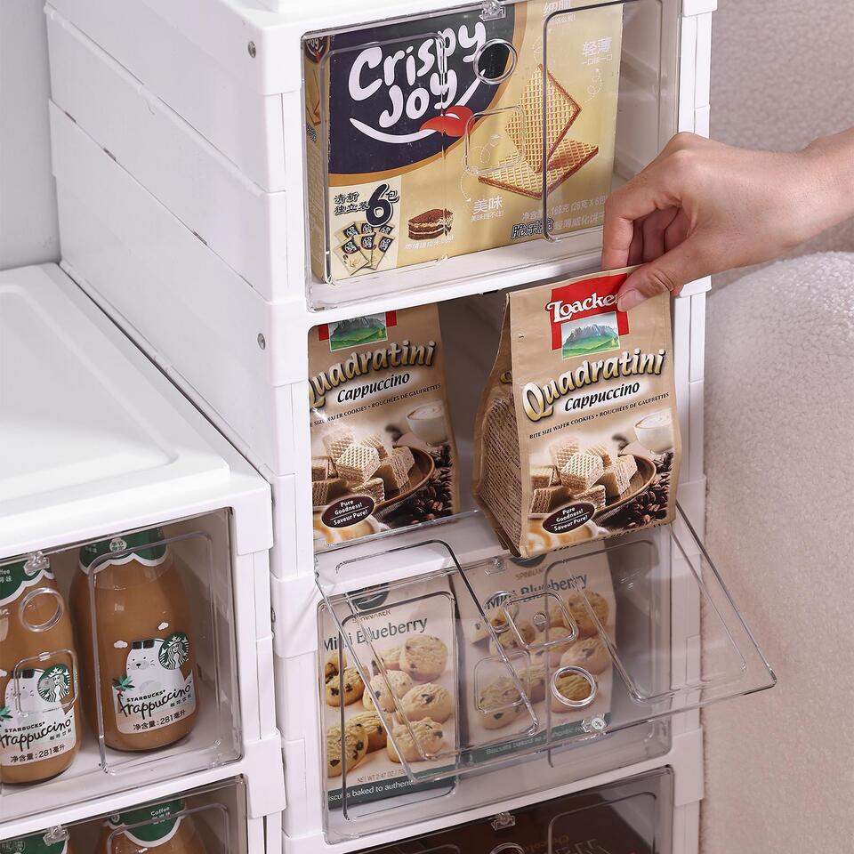 جزامة 6 دور من البلاستيك وغطاء شفاف اكليريك لمنع الاتربة  قابله للطي