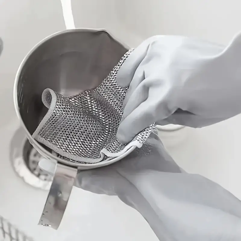 ليفة غسيل وتنظيف الأطباق والأكواب والبوتاجازات بطبقة مزدوجة قابلة لاعادة الاستخدام