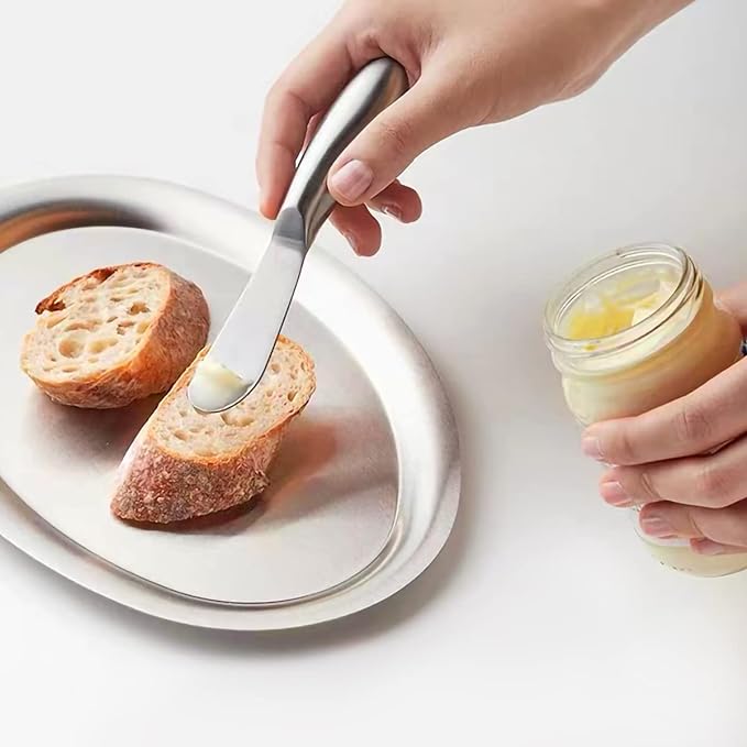 طقم سكاكين 3 قطع ستاليس ستيل لتقطيع الجبن والزبدة والكيك  بمقبض مجوف