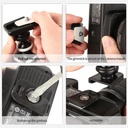 ترايبود 3*1 حامل موبايل و رنج لايت و مايك بثلاث ارجل قابلة للطي مع ريموت للتحكم عن بعد