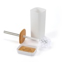 طقم حمام 6 قطع مضلع مصنوع من البلاستيك لتنظيم الحمام بشكل مختلف و شيك