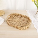 طقم باسكت خوص 3 قطع بمقاسات مختلفة لحمل وتنظيم ادوات العناية بالبشرة والشعر وقطع الديكور بيد