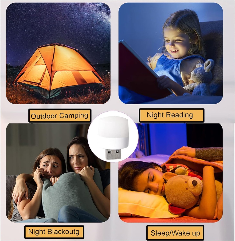 وناسة ميني محمولة تعمل باليو اس بي اضاءة وورم للمكتب وغرفة النوم والمعيشة