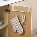 حامل فوط معدني يثبت علي درف المطبخ والابواب بدون حفر وتخريم